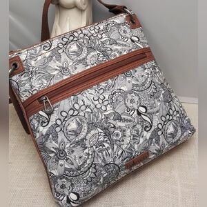 Sakroots Blue and white floral Crossbody Bag